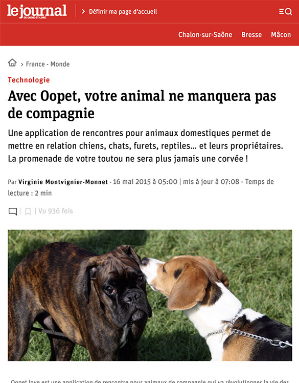 Avec Oopet, votre animal ne manquera pas de compagnie