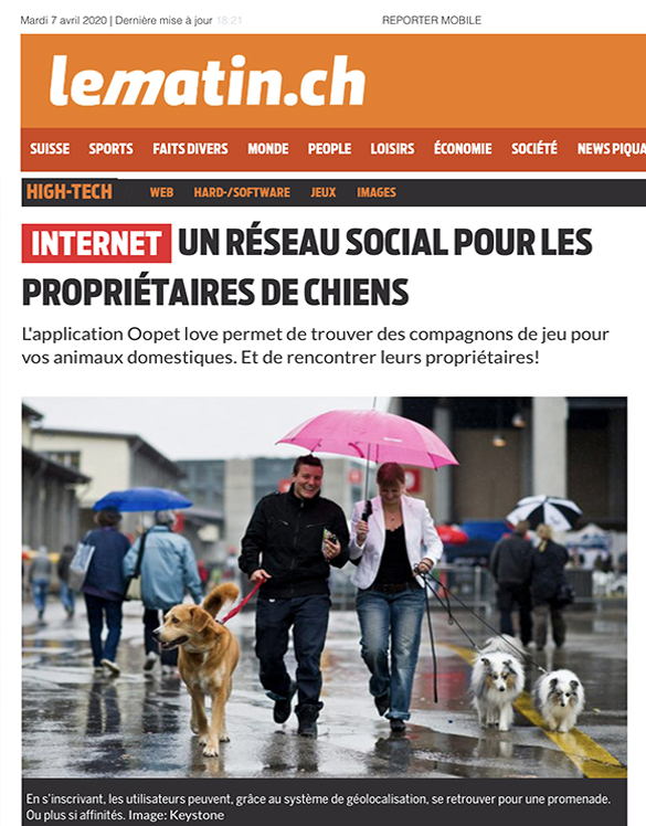 Un réseau social pour les propriétaires de chiens